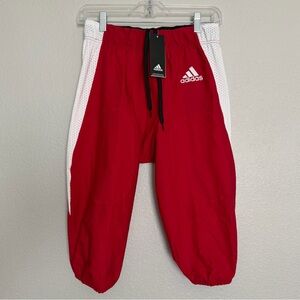 Men’s Adidas Woven A1 Stock Football Pants Size Medium Red White NWT